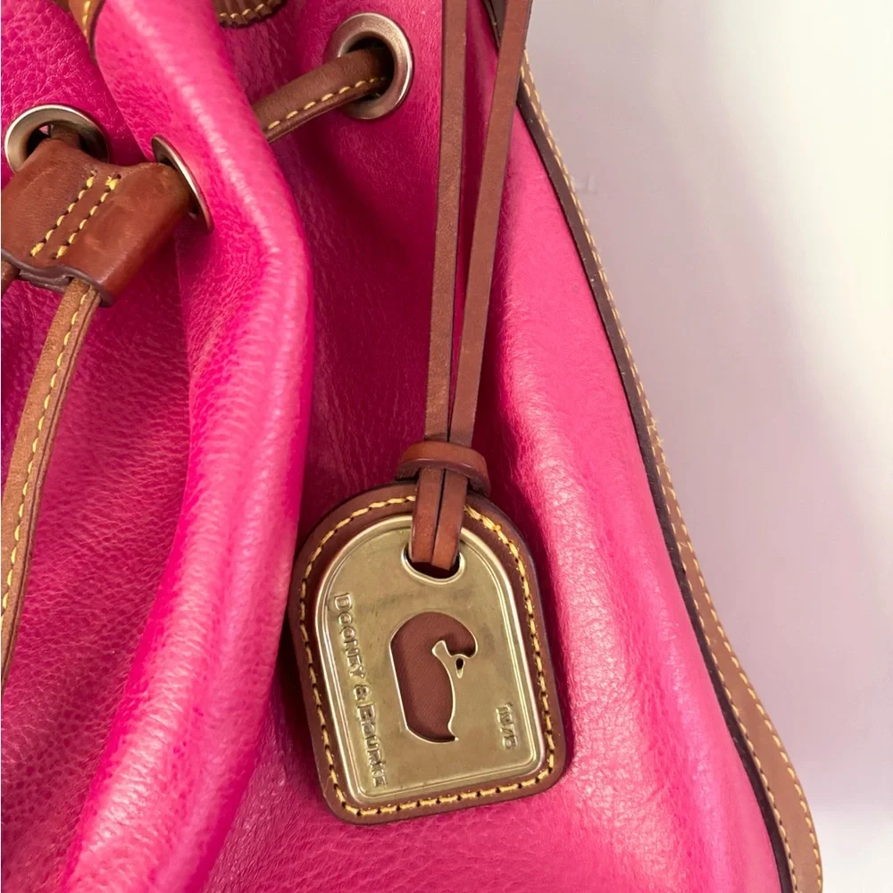 Dooney & Bourke red and Brown vintage bucket Bag